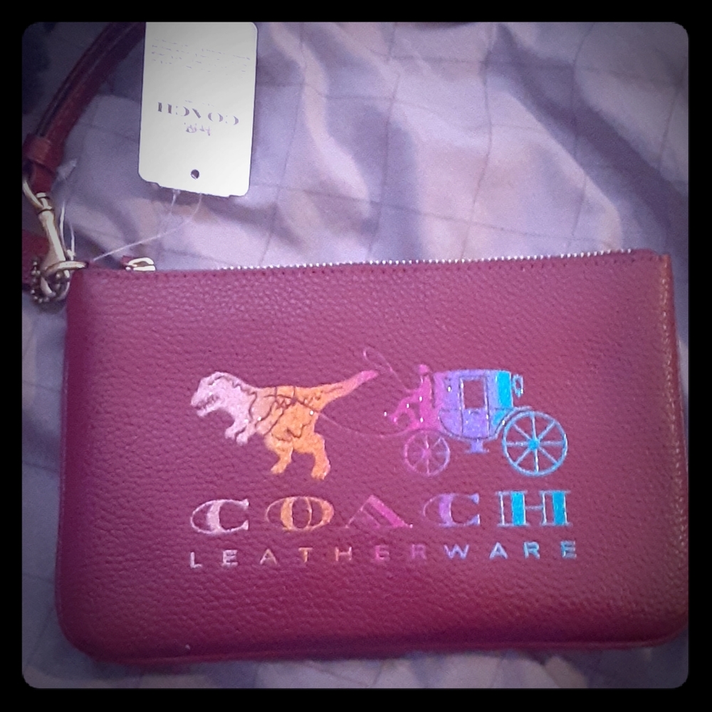 Brand New Coach Leather Wristlet
